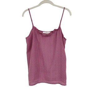 NEW - LUSH Camisole Tank Spaghetti Strap Top in Mauve Pink Geo - Size Large